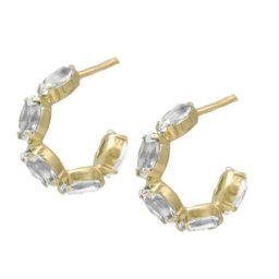 Victoria cruz arisa crystal gold mindjuše sa swarovski kristalima ( a4136-07dt )