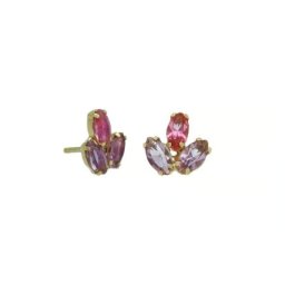 Victoria cruz lia pink gold mindjuše sa swarovski kristalima ( a4454-05dt )