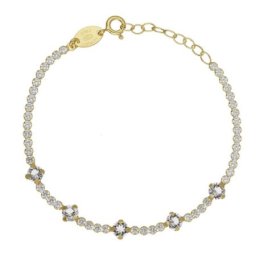 Victoria cruz halo crystal gold narukvica sa swarovski kristalima ( a4481-07dp )