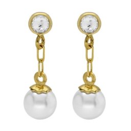 Victoria cruz mother crystal gold mindjuše sa perlom ( a4532-07dt )