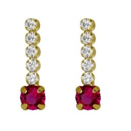 Victoria cruz shine fuchsia gold mindjuše sa swarovski kristalima ( a4669-21dt )