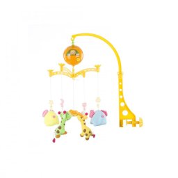 Muzička vrteška za krevetac sa svetlima Chipolino Giraffes and Elephants