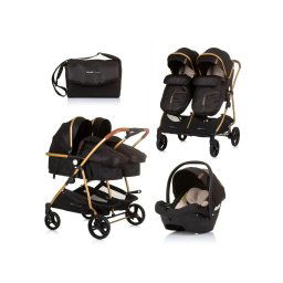 Kolica za blizance 2u1 Chipolino Duo Smart Grey, Black