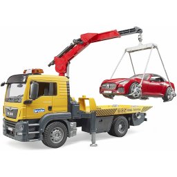 Bruder Kamion MAN TGS šlep služba + auto roadster 037505