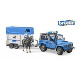 Bruder Džip Land Rover policijski sa prikolicom i konjem 025885