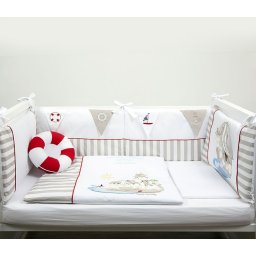 Posteljina za krevetac sa ogradicom Tri Drugara na Moru