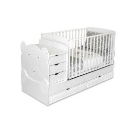 Krevetac za bebe 3u1 Meda Beli