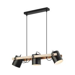 Drveno-Metalna Viseća Lampa D001S 3H