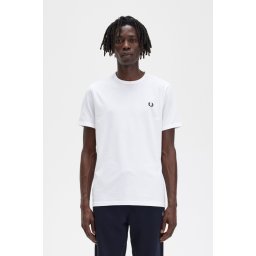 FRED PERRY RINGER MAJICA WHITE