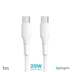 Data kabl Pluginn PI-PD 20W Type C na Type C beli 1m