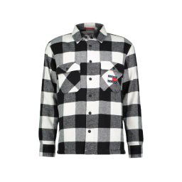 Tommy Jeans Shirt - TJM SHERPA FLANNEL OVERSHIRT white