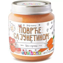 Juvitana kašica od povrća sa junetinom 128g 6+