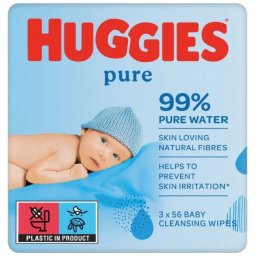 HUGGIES Baby vlažne maramice pure 3x56kom