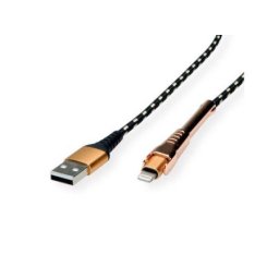 Secomp Roline GOLD Lightning to USB Cable for iPhone, iPod, iPad, with Smartphone support function, 1 m ( 5365 )