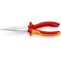 Knipex klešta špic prava 1000V VDE 200mm sa mogućnošću kačenja ( 26 16 200 T )