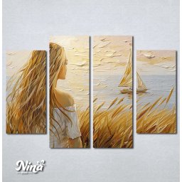 Slike na platnu Devojka u polju pampasa Nina572_4