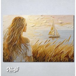 Slike na platnu Devojka u polju pampasa Nina572P