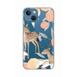 Maska Silikonska Print Skin za iPhone 13 6.1 Flower Deer