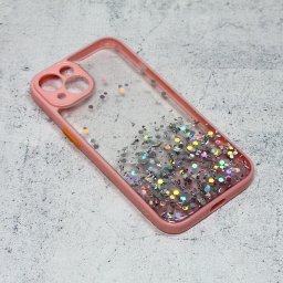 Maska Frame Glitter za iPhone 13 6.1 roze