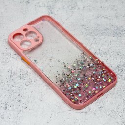 Maska Frame Glitter za iPhone 13 Pro Max 6.7 roze
