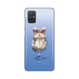 Maska Silikonska Print za Samsung A715F Galaxy A71 Funny Cat