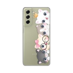 Maska Silikonska Print Skin za Samsung G990 Galaxy S21 FE Cats