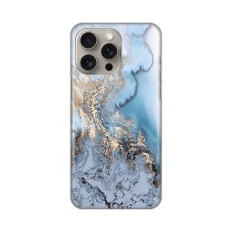 Maska Silikonska Print za iPhone 15 Pro Max 6.7 Blue Gold Marble