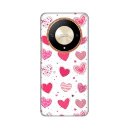 Maska Silikonska Print Skin za Honor Magic 6 Lite Pink Hearts