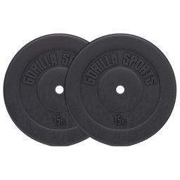 Gorilla Sports Set tegova obloženih plastikom 30 kg (2 x 15 kg) ( 100143-00006-0111 )