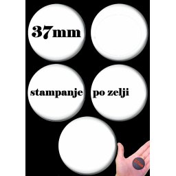 Paket set bedževi 58mm po narudžbini (5 kom)