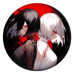 Tokyo Ghoul Bedž 37mm anime Tokijski gul (1 kom)