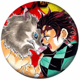 Ubica Demona Bedž 37mm anime (Demon Slayer: Kimetsu no Yaiba) (1 kom)