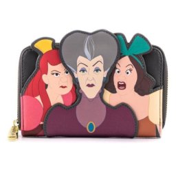 Loungefly Disney Villains Scene Evil Stepmother Aand Step Sisters Zip Around Wallet ( 060622 )