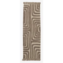 Tepih 65x200 cm braon/bež