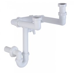 Sifon za sudoperu STYRON sa oceđivačem skriveni sa priključkom za vm. 6/4xØ40