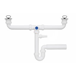 Sifon za sudoperu McALPINE dupli sa priključkom za veš mašinu 6/4" fi 40mm