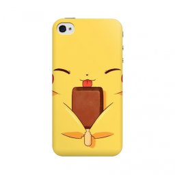 Maska silikonska Print za iPhone 4 Yellow pokemon