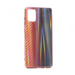 Maska Carbon glass za Samsung A715F Galaxy A71 narandzasta