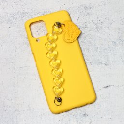 Maska Jewellery Heart za Samsung A225F Galaxy A22 4G zuta