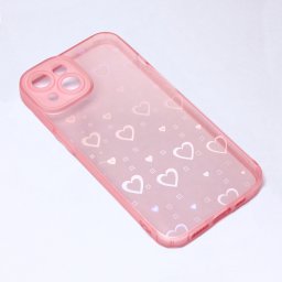 Maska Heart Color IMD za iPhone 14 6.1 roze