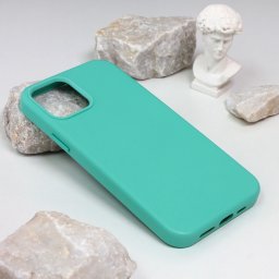 Maska Beautiful Shine Leather iPhone 12 6.1 mint