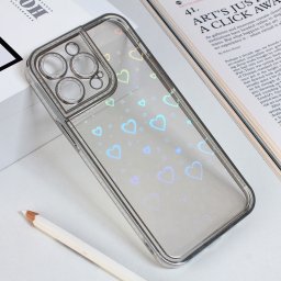 Maska Heart IMD za iPhone 14 Pro Max 6.7 srebrna