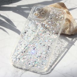 Maska Glitter za iPhone 12 6.1 srebrna