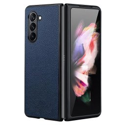 Maska Leather Fold za Samsung F946B Galaxy Z Fold 5 5G plava