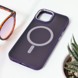 Maska Magsafe colorful za iPhone 14 6.1 ljubicasta