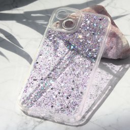 Maska Glitter za iPhone 15 6.1 ljubicasta