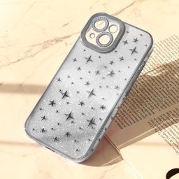 Maska Shiny Frame za iPhone 15 6.1 srebrna