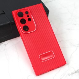 Maska Carbon Stripe za Samsung S928B Galaxy S24 Ultra crvena