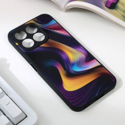 Maska Abstract za Honor X8b tamno ljubicasta