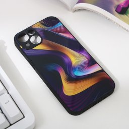 Maska Abstract za iPhone 13 6.1 tamno ljubicasta